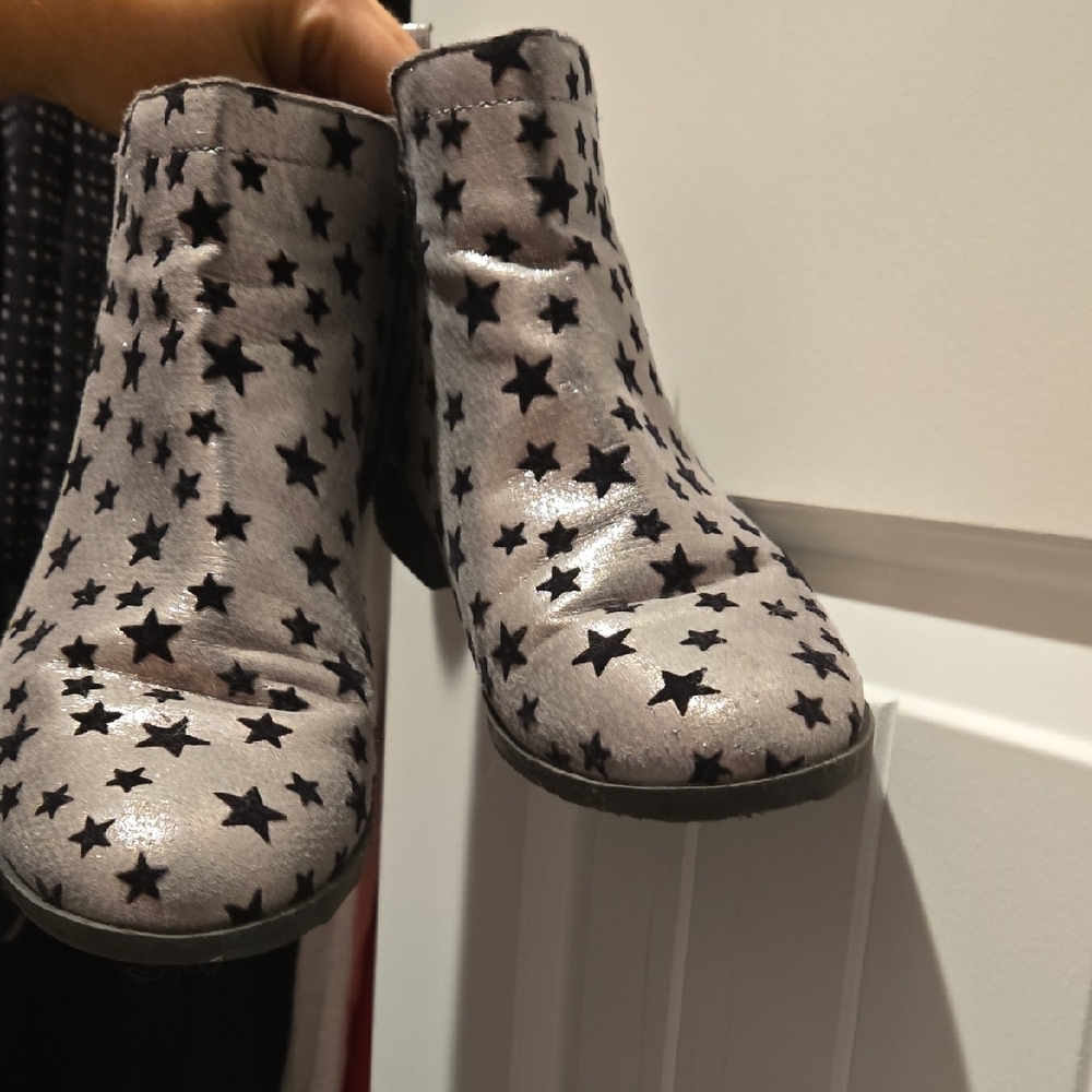 Made In Mexico, Unique, Black Star Silver Boots Unique Rare Style Celestial - Picture 6 of 6
